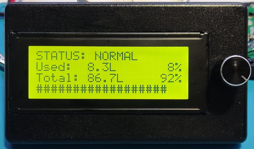 Painel principal do AquaMeter