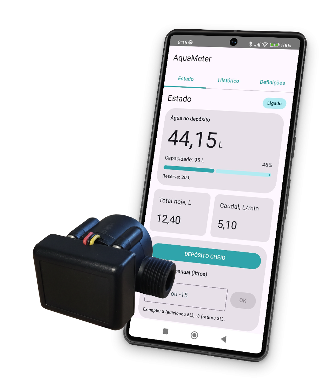 AquaMeter no smartphone